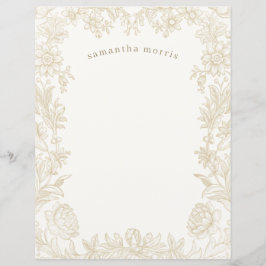 エレガントフローラ描アイボリー筆記用紙