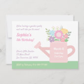 エレガントフローラ散水缶ガーデンバースデーパーティー 招待状 (正面)