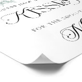 エレガントフローラ数キスブライダルシャワーゲーム ポスター (角)