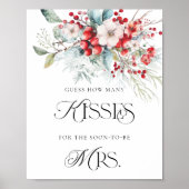 エレガントフローラ数キスブライダルシャワーゲーム ポスター (正面)