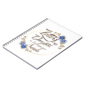 エレガントフローラ文字シックデザイン ノートブック (左側)