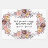 エレガントフローラ新郎新婦結婚ズ ラッピングペーパーシート (正面3)