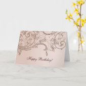 エレガントフローラ旋回誕生日カード カード (黄色い花)