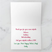 エレガントフローラ最高のボーナス母の日に母 カード (内部)