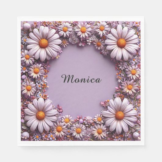 エレガントフローラ枠 スタンダードランチョンナプキン (正面)