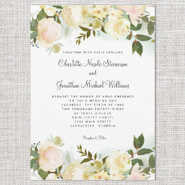 エレガントフローラ植物葉植物結婚病 招待状