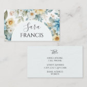 エレガントフローラ標準、3.5インチ×2.0インチビジネスカード 名刺 (正面/裏面)