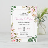 エレガントフローラ樹上結婚式招待状 招待状 (スタンド正面)