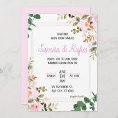 エレガントフローラ樹上結婚式招待状 招待状 (正面/裏面)