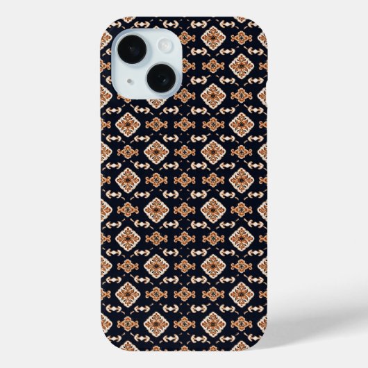 エレガントフローラ正方形パターン Case-Mate iPhoneケース (裏面)