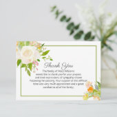 エレガントフローラ死別葬礼 サンキューカード (スタンド正面)