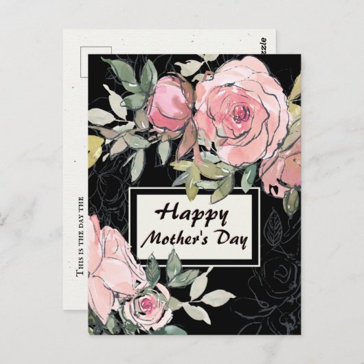 エレガントフローラ母の日のバイブル感動的 ポストカード (正面/裏面)
