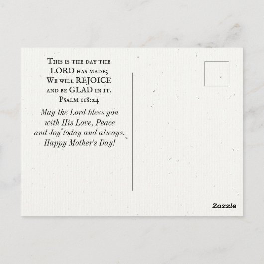 エレガントフローラ母の日のバイブル感動的 ポストカード (裏面)