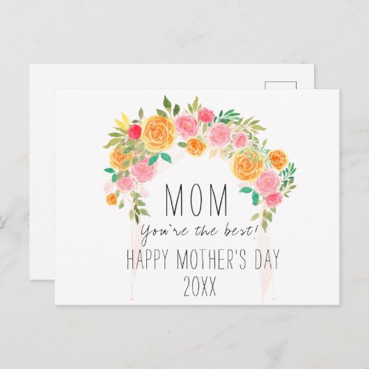 エレガントフローラ母の日 ポストカード (正面/裏面)