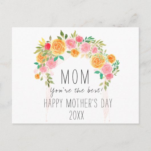 エレガントフローラ母の日 ポストカード (正面)