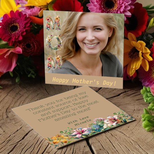 エレガントフローラ母の日MOM写真 シーズンカード