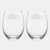 エレガントフローラ母 ステムなしワイングラス (裏面)