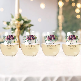 エレガントフローラ母 ステムなしワイングラス