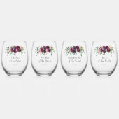 エレガントフローラ母 ステムなしワイングラス (正面)