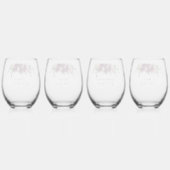 エレガントフローラ母 ステムなしワイングラス (裏面)