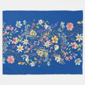 エレガントフローラ毛布コージー心地よいスタイル フリースブランケット (正面(横))