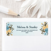 エレガントフローラ水の色結婚緑の戻り ラベル (インサイチュ)