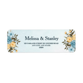 エレガントフローラ水の色結婚緑の戻り ラベル