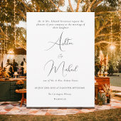 エレガントフローラ水モダン色結婚 招待状