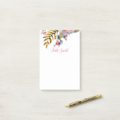 エレガントフローラ水彩ポストイットTo-Doリスト投稿 –  ポストイット (デスク上)