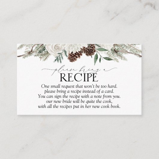 エレガントフローラ水彩下さいレシピ エンクロージャーカード (正面)