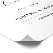 エレガントフローラ水彩手絵を描 ポスター (角)