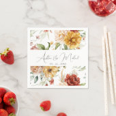 エレガントフローラ水彩書結婚道 スタンダードカクテルナプキン (インサイチュ)