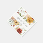 エレガントフローラ水彩書結婚道 スタンダードカクテルナプキン (角)
