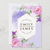 エレガントフローラ水彩枠結婚型 招待状 (裏面)