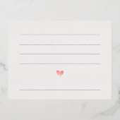 エレガントフローラ水彩母のデイカード – ピンク 箔シーズンポストカード (裏面)