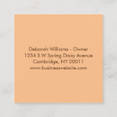 エレガントフローラ水彩犬グルーミングサービス スクエア名刺 (裏面)