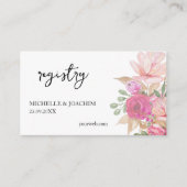 エレガントフローラ水彩画囲みカード エンクロージャーカード (正面)