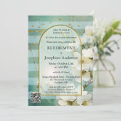 エレガントフローラ水彩画定年パーティー 招待状 (スタンド正面)