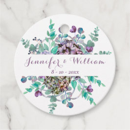 エレガントフローラ水彩紫陽花結婚病 フェイバータグ