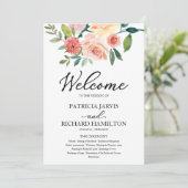 エレガントフローラ水彩結婚式 プログラム (スタンド正面)