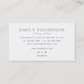 エレガントフローラ水彩美しいメイクアップスタイリスト 名刺 (裏面)