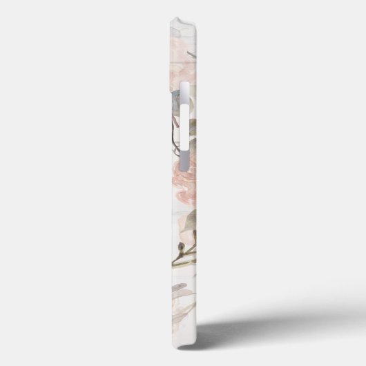 エレガントフローラ水彩葉モノグラ素朴ム Case-Mate iPhoneケース (裏面 / 左)