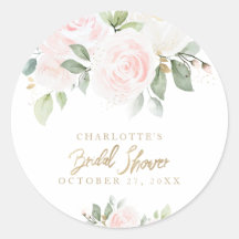 エレガントフローラ水彩金ゴールドブライダルシャワー