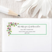 エレガントフローラ水結婚色差出人住所 ラベル (インサイチュ)