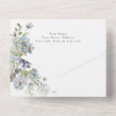 エレガントフローラ水結婚色 オールインワン招待状 (裏面)