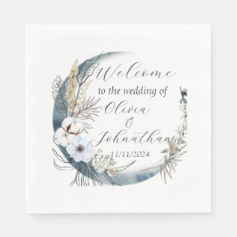 エレガントフローラ水結婚色 スタンダードランチョンナプキン