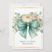 エレガントフローラ水結婚色 招待状 (裏面)