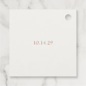 エレガントフローラ水色カップルイニシャル結婚ズ フェイバータグ (裏面)