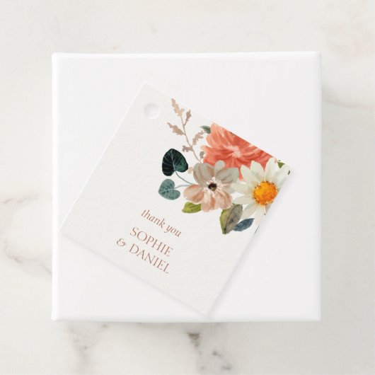 エレガントフローラ水色カップルイニシャル結婚ズ フェイバータグ (インサイチュ)