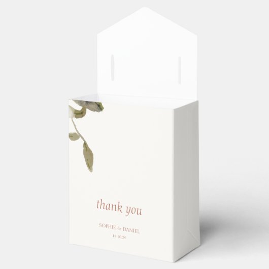 エレガントフローラ水色カップルイニシャル結婚ズ フェイバーボックス (オープン)